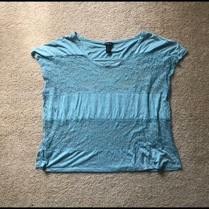 Torrid blue lace shirt size 3 (24)